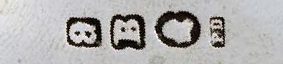 PD and English pseudo-hallmarks mark, Peter Clarke Daniel, Cape Colony 1850 c. PD and English pseudo-hallmarks mark, Peter Clarke Daniel, Cape Colony 1850 c.