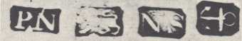 PN  NS and English pseudo-hallmarks mark, Peter Nordbeck, Halifax - Nova Scotia 1789-1861