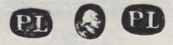PL and English pseudo-duty mark mark, Pierre Lesperance, Montreal - Quebec 1819-1882