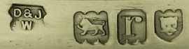 D&J over W into a shield mark, D& J Welby Limited, London 1912