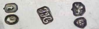 JH in script mark, Jonathan Hayne, London 1834 JH in script mark, Jonathan Hayne, London 1834