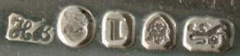 HB in script mark, Hester Bateman, London 1786