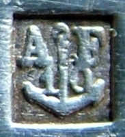 Marks for silver-plated ladles manufactured using m�tal blanc (brass) as a base metal for silvering