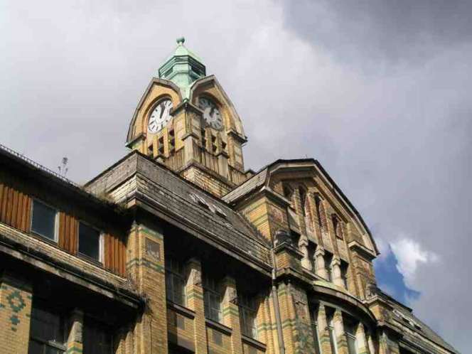 The cupola of the building of Saxony Metal Goods Factory August Wellner & Sons in Aue The cupola of the building of Saxony Metal Goods Factory August Wellner & Sons in Aue