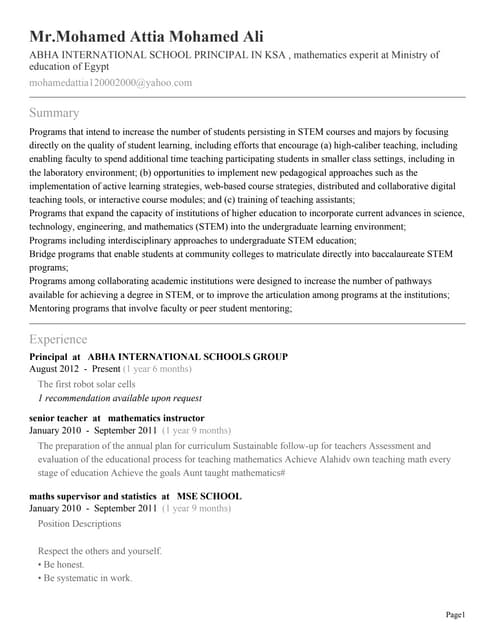 Mr.Mohamed AttiaMohamed Ali  pdf cv