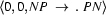 \langle 0, 0, NP\ \rightarrow\ .\ PN\rangle