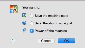 Closing Down a Virtual Machine