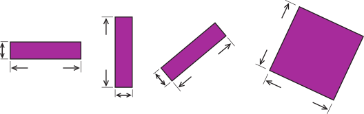 Rectangles of various shapes and positions