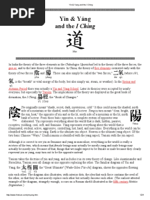 Yin & Yang and The I Ching