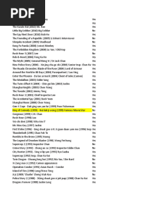 Jackie Chan Movie List