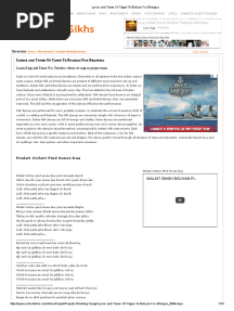 Lyrics and Tunes of Tappe Te Boliyan For Bhangra