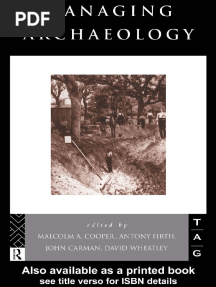 Cooper Et Al - Managing Archaeology PDF