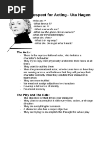 Respect For Acting - Uta Hagen
