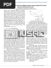Development of Car Hood For Stiffness Improvement Using FEA System