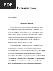 Persuasive Essay Example 01