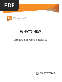 What's New Cimatron15 PDF