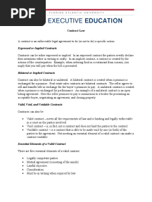Expressed or Implied Contracts: Contract Law
