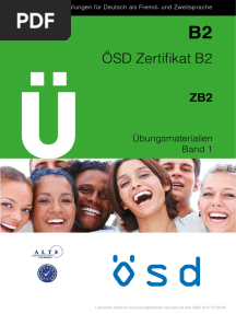 ÖSD Zertifikat B2: Übungsmaterialien Band 1