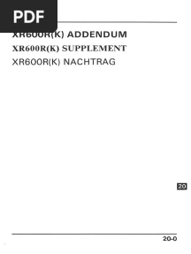 Werkstatthandbuch Honda XR 600 R 3 Sprachig (German)