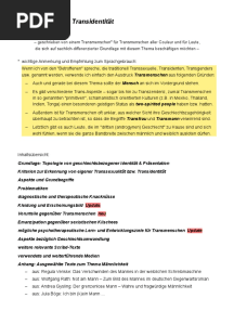 Transsexualität & Transidentität