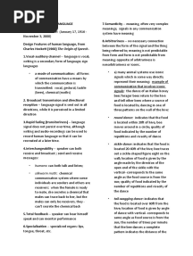 Design Features of Language