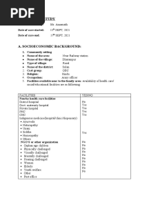 Family Case Study On Anemia