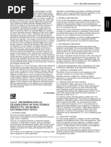 2.6.12. Microbiological Examination of Non-Sterile Products - Microbial Enumeration Tests