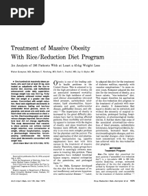 Treatment of Massive Obesity With Ricereduction Diet Program. An Analysis of 106 Patients With at Least A 45-kg Weight Loss