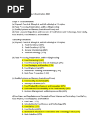 Food Technology Licensure Examination 2023