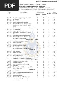 JB Knowledge Park Bca Syllabus Mdu