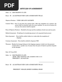 Dubai Car Sale Agreement