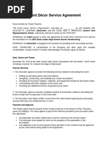 Event Decorator Contract Agreement