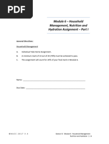 IV-7 Individual Assigmt - Module 6 Household Management