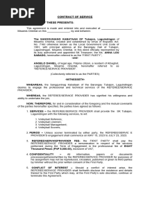 CONTRACT OF SERVICE - Referee