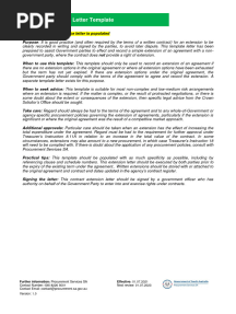 Contract Extension Letter