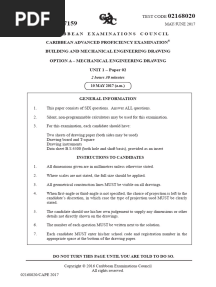 CAPE Building Mechanical Engineering Drawing Unit 1 Past Papers - 2005-2021 Options A B-Pages-3