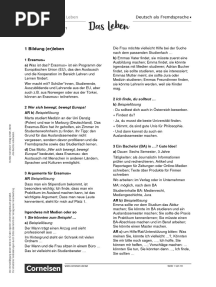Losungen Zum Kurs - Und Ubungsbuch Das Leben B1