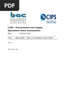 CIPS L2M2 Old Exam With Answers Jan 2021