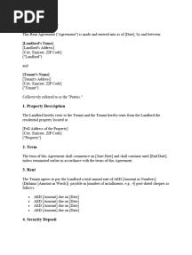 Rent Agreement UAE