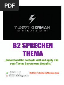 B2 Sprechen Thema