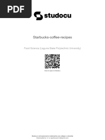 Starbucks Recipe Book