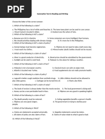 Types of Claims Quiz