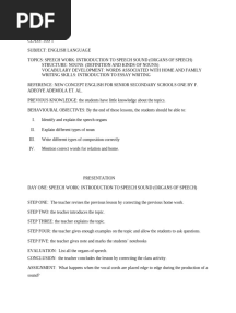 Lesson Note English Ss1