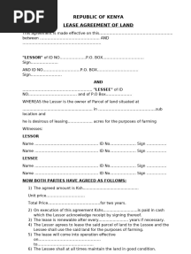 Land Lease Agreement