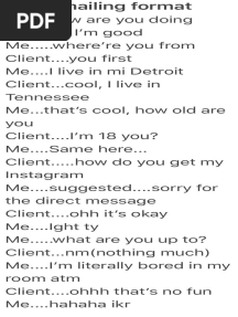 Black Mailing Format