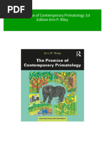 Instant Download The Promise of Contemporary Primatology 1st Edition Erin P. Riley PDF All Chapter