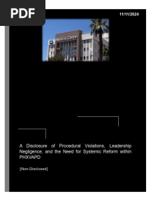 2024 Unlawful Arrest By Phoenix Veterans Affairs (VA) Police