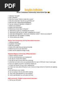 Universities Interview Qus (Lithuania)