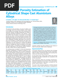  Shrinkage Porosity Estimation of  Cylindrical Shape Cast Aluminium  Alloys