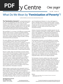 What Do We Mean by Feminization of Poverty